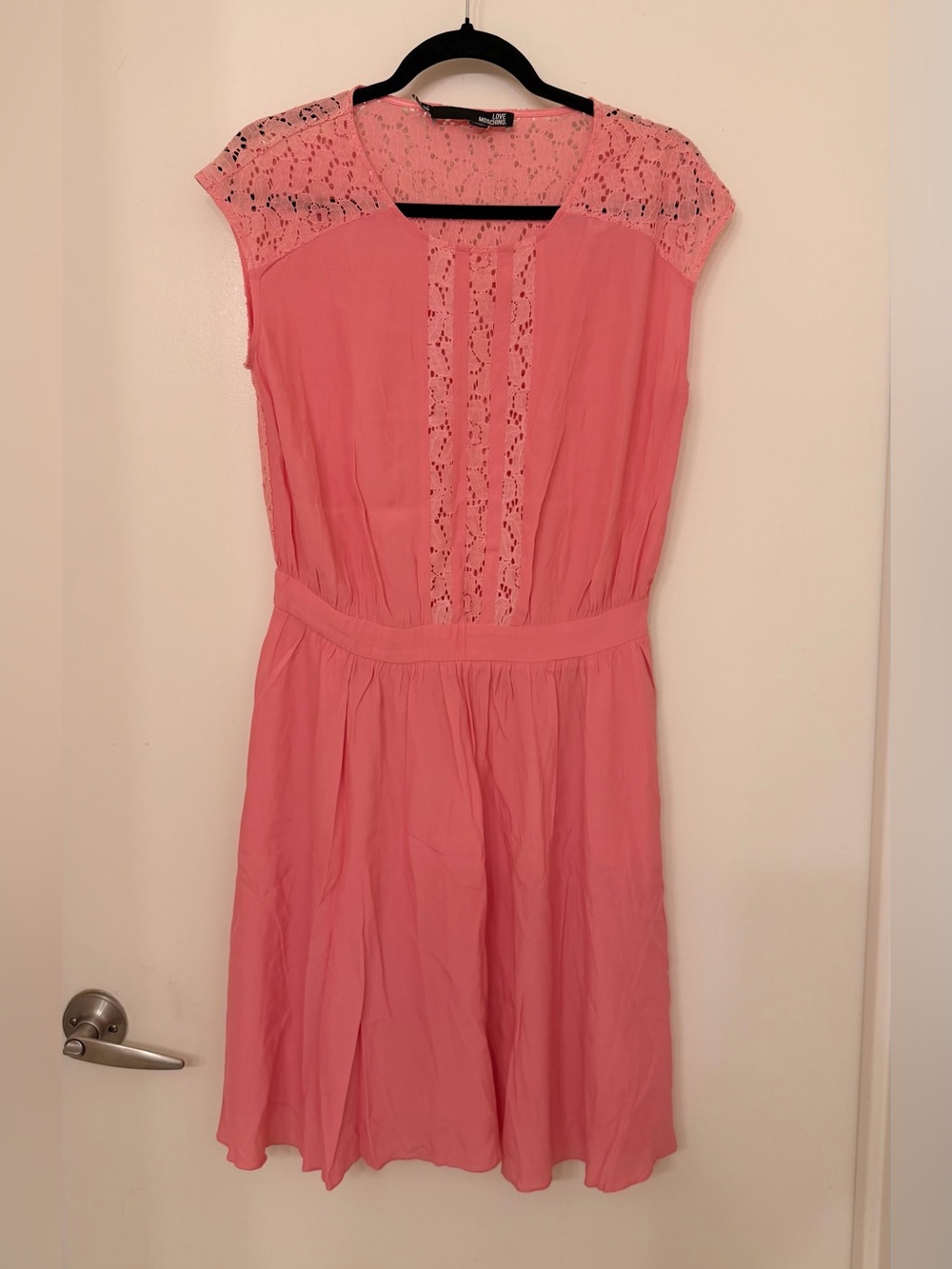 $129 Love Moschino Coral Summer Dress & Pockets 8 M